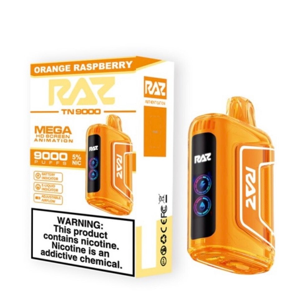 RAZ VAPE 9000 ORANGE RASPBERRY - Ultimate Flavor Experience