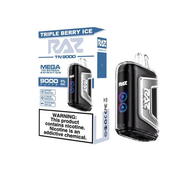 RAZ VAPE Triple Berry Ice for a Refreshing Vaping Experience